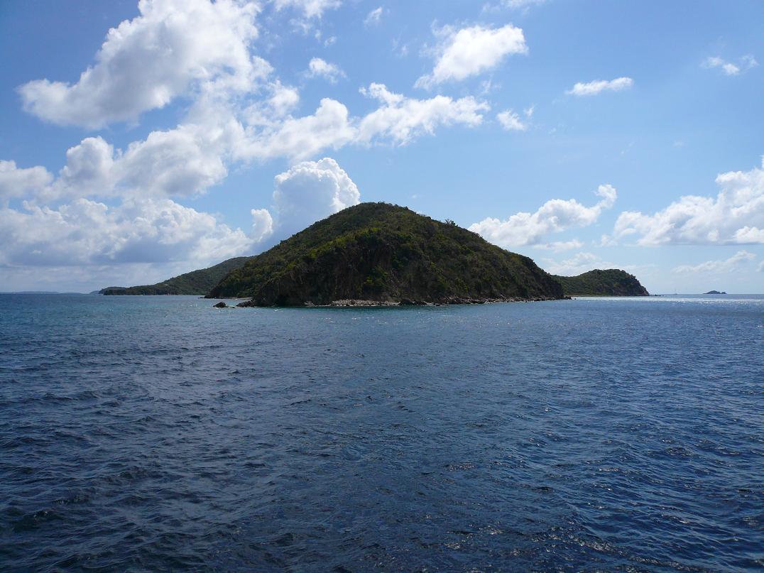 Peter Island coastline in the BVI