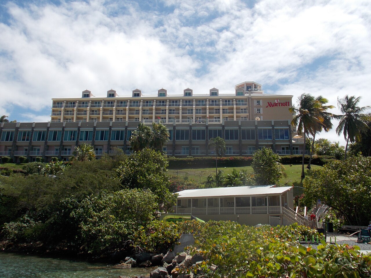 Frenchman’s Reef resort on a hillside above the harbor