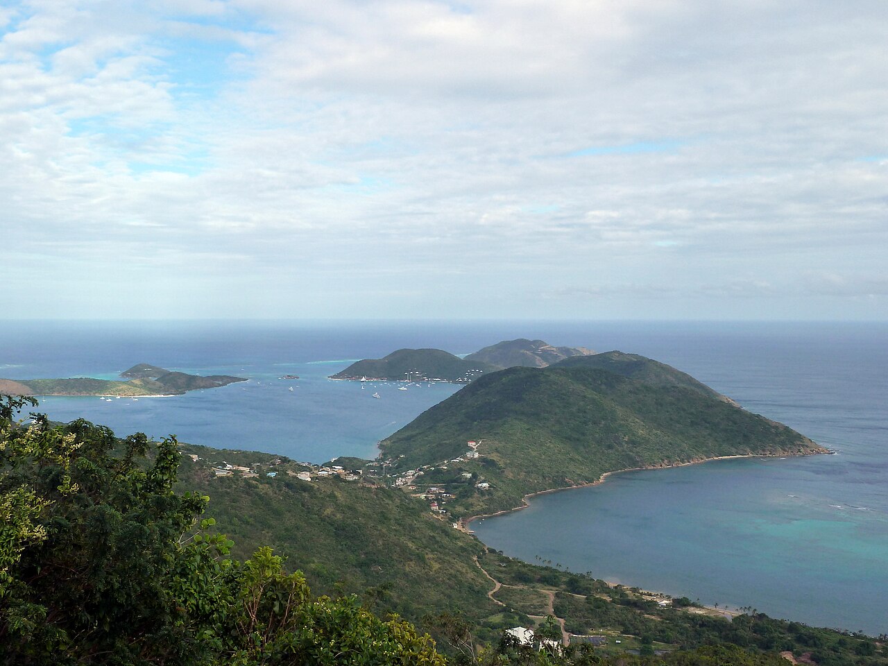 North Sound, Virgin Gorda, from above