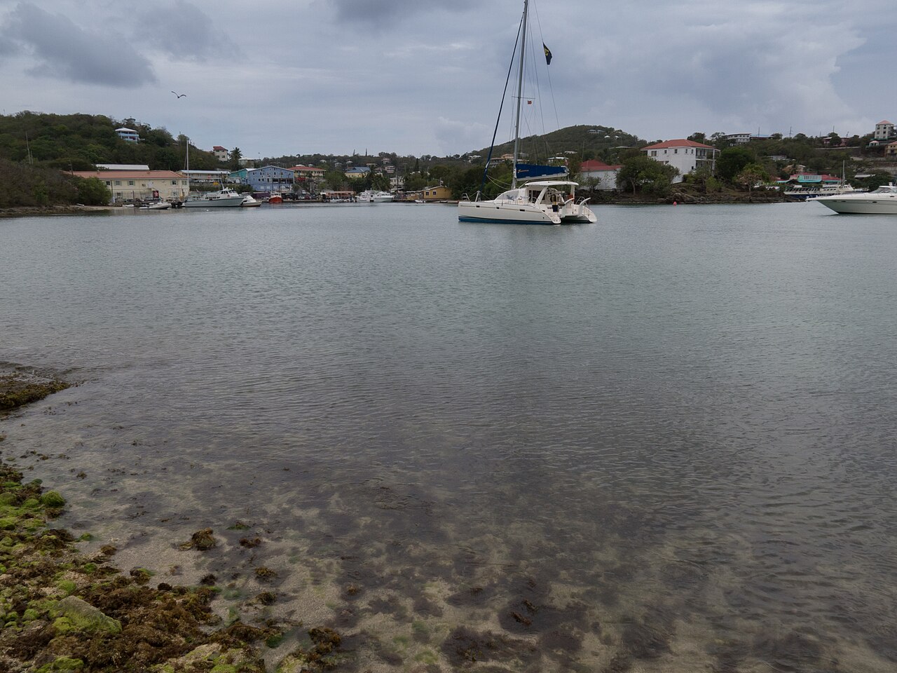 Cruz Bay town and harbor on St. John